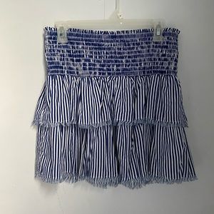 blue stripped skirt